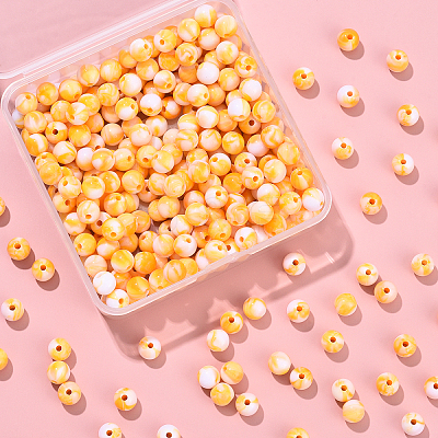 300Pcs Opaque Acrylic Beads SACR-YW0001-89F-1