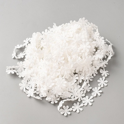 Polyester Lace Ribbon OCOR-WH0111-138A-1