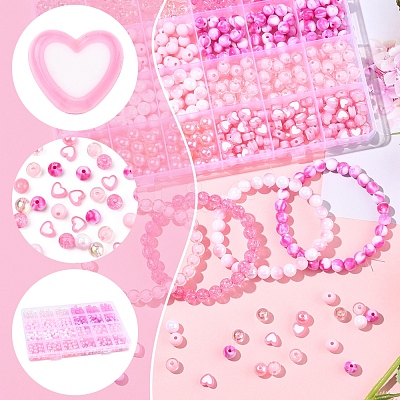 Pink Color Theme DIY Jewerly Making Kit DIY-FS0008-78-1