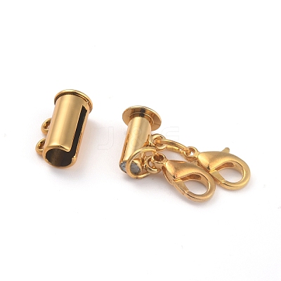 Alloy Magnetic Slide Lock Clasps X-PALLOY-YW0001-18G-1