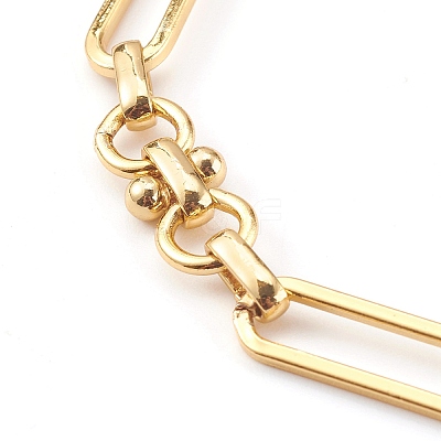 Brass Link Chain Bracelets BJEW-JB06016-1
