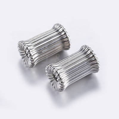 Brass Corrugated Beads KK-K197-31-1