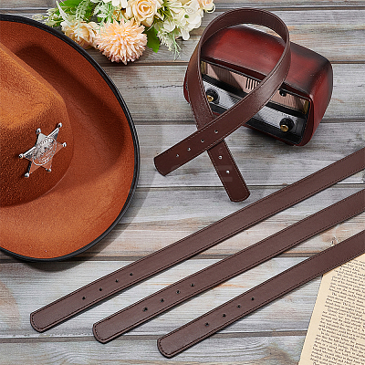 PU Leather Bag Strap Connector Handbag Chain Link Clasps Including Leather Strap D Ring Leather Craft Purse Hardware Supplies FIND-WH0291-35-1