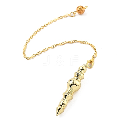 Brass Dowsing Pendulum Big Pointed Pendants KK-H491-08G-1