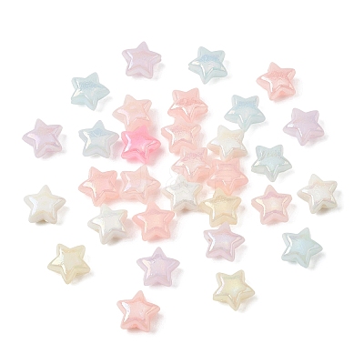 UV Plating Opaque Acrylic Beads OACR-G058-18B-1