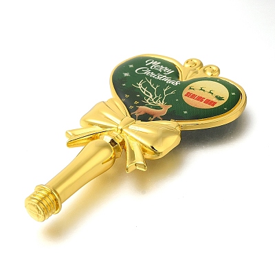 Christmas Deer Print Brass & Resin Wax Stamp Handles AJEW-A058-02A-1