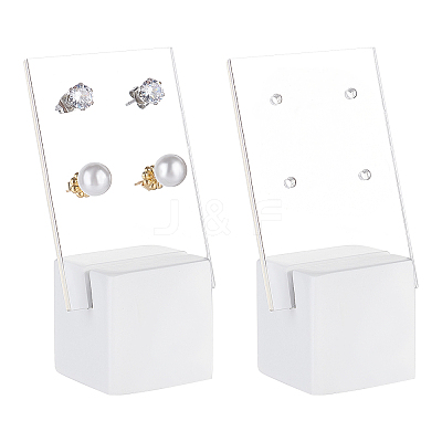 2Pcs 2 Style Acrylic Earring Display Stands EDIS-CA0001-01-1