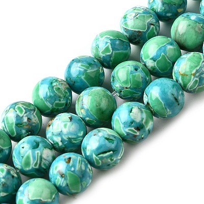 Dyed Natural Magnesite Beads Strands G-L617-D01-8mm-1