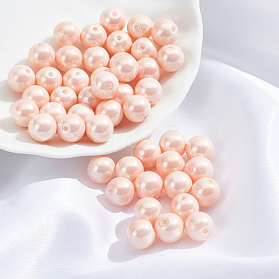 2 Strands Electroplated Shell Pearl Beads Strands PEAR-NB0001-96-1