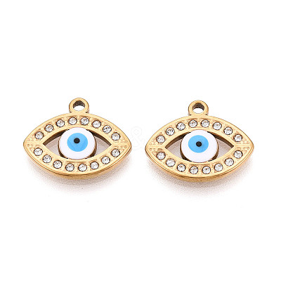304 Stainless Steel Rhinestone Pendants STAS-N110-52A-G-1