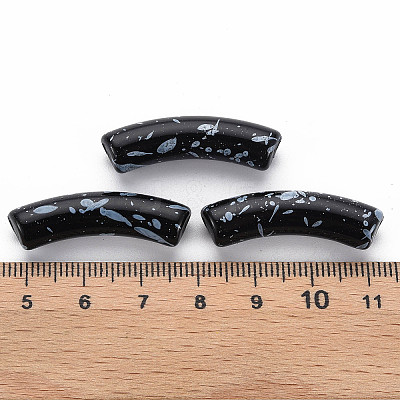 Opaque Spray Painted Acrylic Beads LS-MACR-S372-002F-B01-1