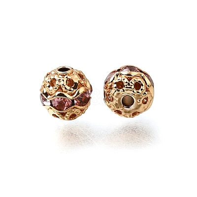 Brass Rhinestone Beads RB-K001-01G-01-1