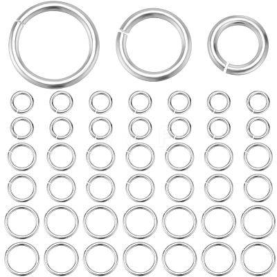 60Pcs 3 Styles 925 Sterling Silver Open Jump Rings STER-BBC0006-20-1