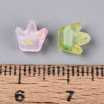 Frosted Transparent Acrylic Beads FACR-T009-01A-1