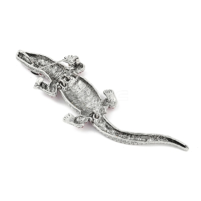 Alloy Rhinestones Alligator Brooches X1-JEWB-S022-07A-1