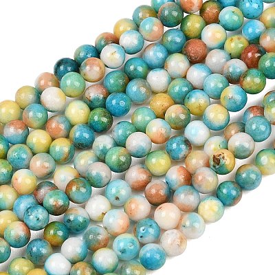 Jade Beads Strands G-D264-6mm-XH14-1