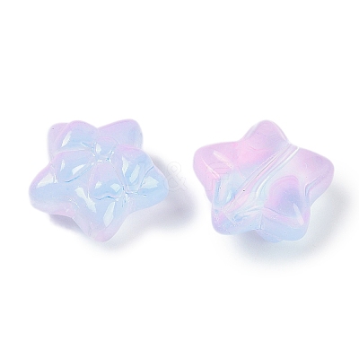 Transparent Spray Paint Glass Beads X1-GLAA-H035-02J-1
