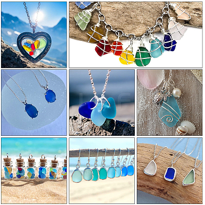 80Pcs Ocean Series Glass Display Decoration DJEW-PA0001-04A-1