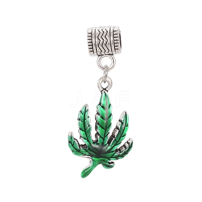 Antique Silver Plated Alloy European Dangle Charms MPDL-L030-E01-AS-1