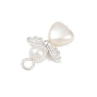 ABS Imitation Pearl Bead Pendants PALLOY-JF04104-01-1