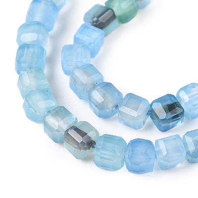 Dyed Natural Agate Beads Strands G-T138-211C-1
