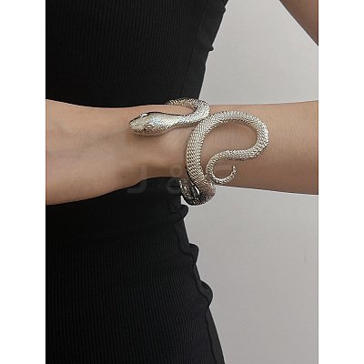 Alloy Open Bangles for Women BJEW-K253-01P-1