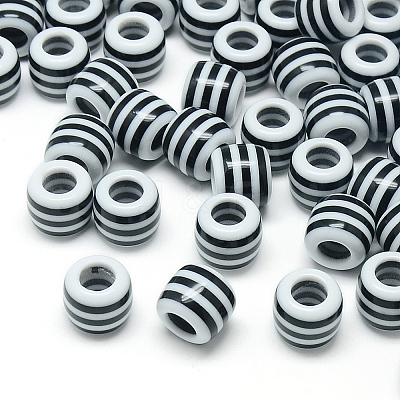 Opaque Stripe Resin Beads LS-X1-RESI-S344-12-1