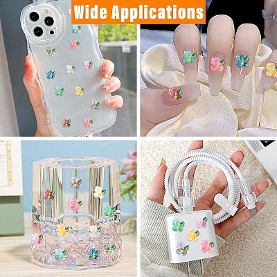 100Pcs 10 Colors Transparent Resin Cabochons FIND-CJ0004-67-1
