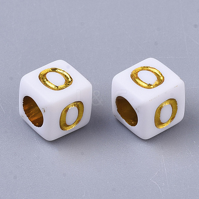 Plating Acrylic Beads SACR-S297-09O-1