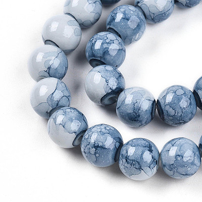 Baking Paint Glass Beads Strands DGLA-N003-10mm-C07-1