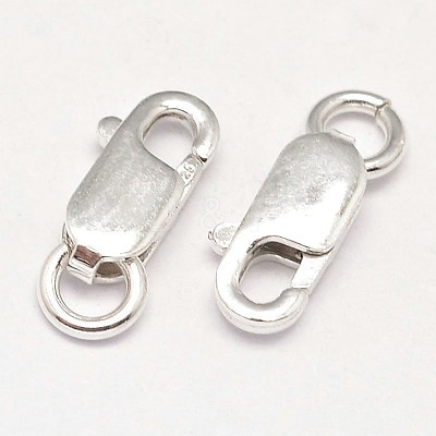 925 Sterling Silver Lobster Claw Clasps STER-F014-08C-1