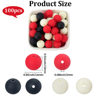 Rubberized Style Imitated Silicone Acrylic Beads MACR-PA0001-06A-05-1