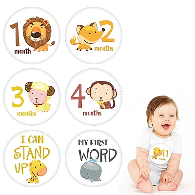 Newborn Monthly Milestone Stickers DIY-H127-B07-1