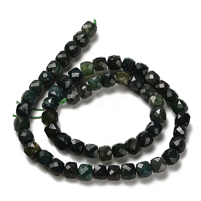 Natural Moss Agate Beads Strands G-H078-C30-01-1