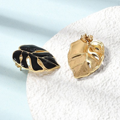 Brass Stud Earrings for Women KK-CBA9D38-05G-03-1