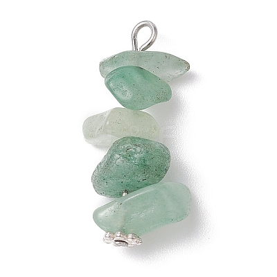 13Pcs Natural Mixed Gemstone Pendants X1-PALLOY-JF02145-02-1