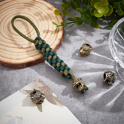4Pcs 2 Colors Brass European Beads KK-NB0004-31-1
