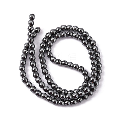 Non-Magnetic Synthetic Hematite Beads Strands X-G-H1624-4mm-1-1