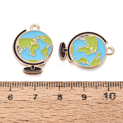 Alloy Enamel Pendants ENAM-Q004-01KCG-20-1