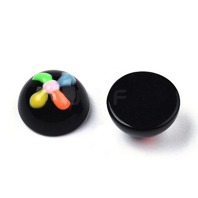 Opaque Resin Enamel Cabochons CRES-N031-010-1