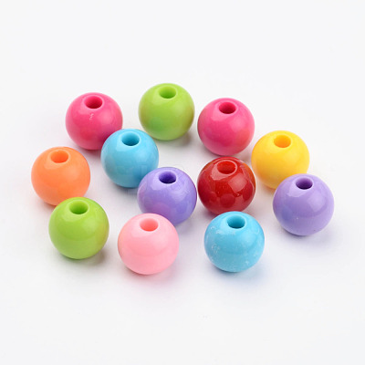 Mixed Color Acrylic Jewelry Beads PAB702Y-1