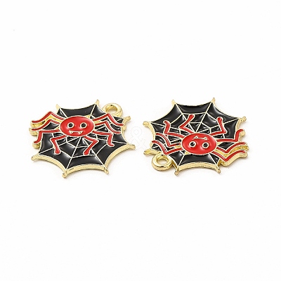 Rack Plating Halloween Alloy Enamel Pendants FIND-G054-16LG-01-1