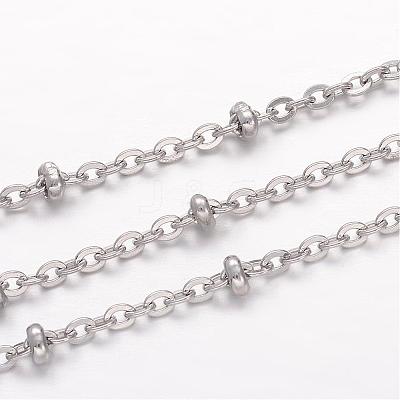 Tarnish Resistant 304 Stainless Steel Cable Chains CHS-K004-13P-0.6mm-1