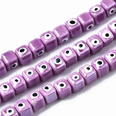Handmade Porcelain Ceramic Beads Strands PORC-T006-01F-1