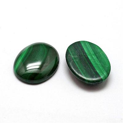 Oval Natural Malachite Cabochons G-O147-03H-1