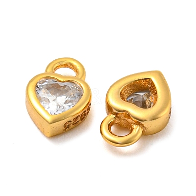 Real 18K Gold Plated 925 Sterling Silver Charms STER-K176-03A-G-1