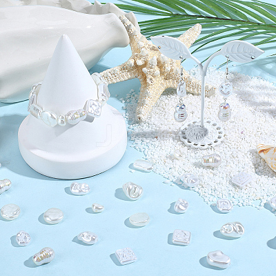 72Pcs 9 Styles ABS Plastic Imitation Pearl Beads KY-PA0001-16-1
