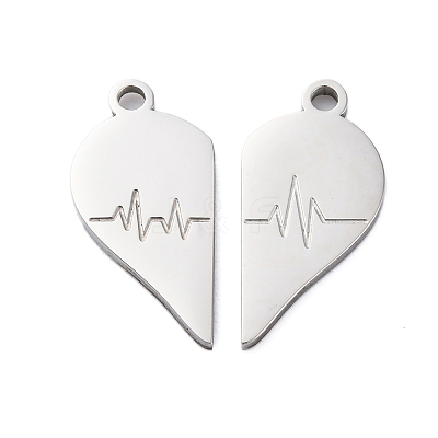 304 Stainless Steel Split Pendants LS-STAS-H235-03D-P-1