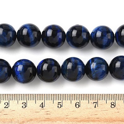 Natural Tiger Eye Bead Strands G-P230-08-B-14mm-1