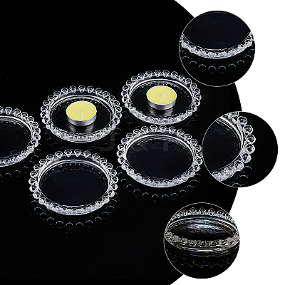 Glass Candle Holder AJEW-WH0314-226-1